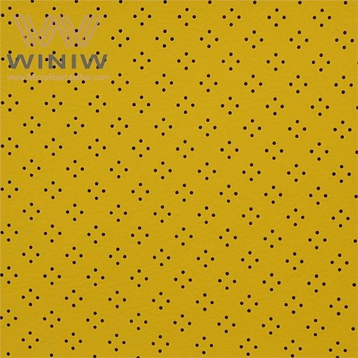 1.2mm Eco-friendly Black Automotive Microfiber Pu Leather Fabric