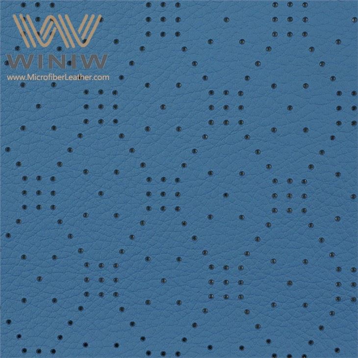 Machinery Perforated Black Soft Pu Leather For Automotive Interior