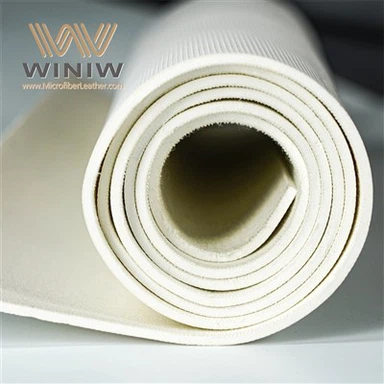 축구공을 위한 백색 색깔 합성 PU 직물 가짜 가죽